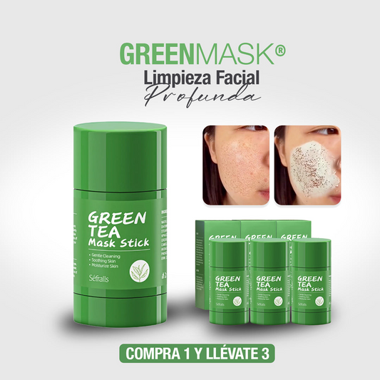 Pack 3X1 Mascarillas Té Verde Green Mask| Limpieza rápida y fácil para ti!